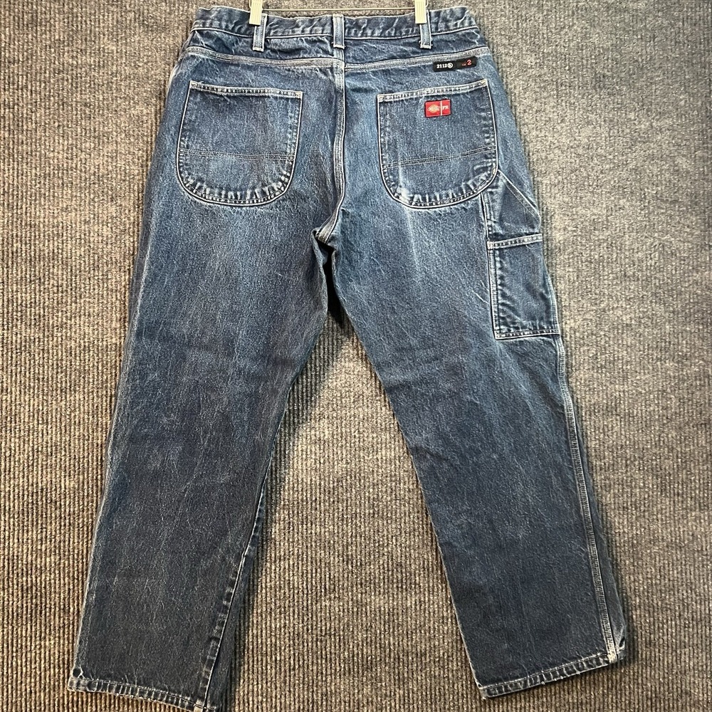 Dickies Cat 2 2112 Flame Resistant Jeans‎ Men's Size 38x34 Dark Wash Denim FR